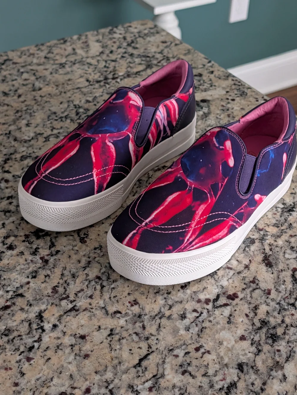 Ash Jungle Platform Slip On Sneakers Floral Print Sz 39 -NEW